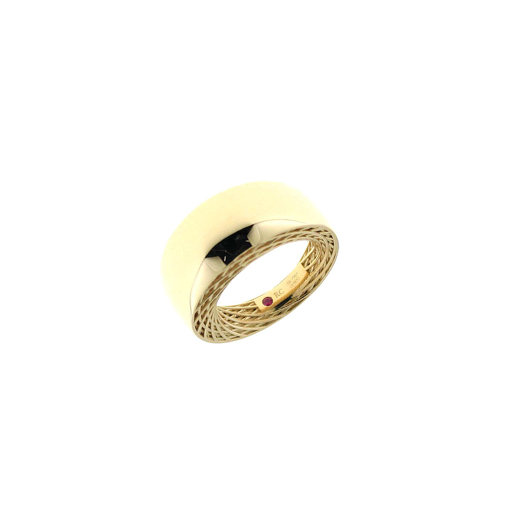 ROBERTO COIN GOLDEN GATE RING 9.38 18K YELLOW GOLD 13
