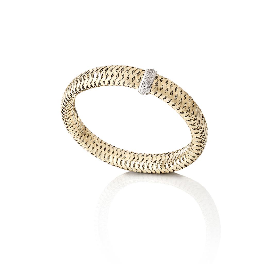 ROBERTO COIN PRIMAVERA BANGLE 10.1 18K YELLOW AND WHITE GOLD 17,5CM