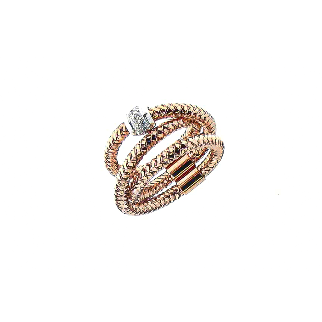 ROBERTO COIN PRIMAVERA RING 3.83 18K WHITE AND ROSE GOLD 13