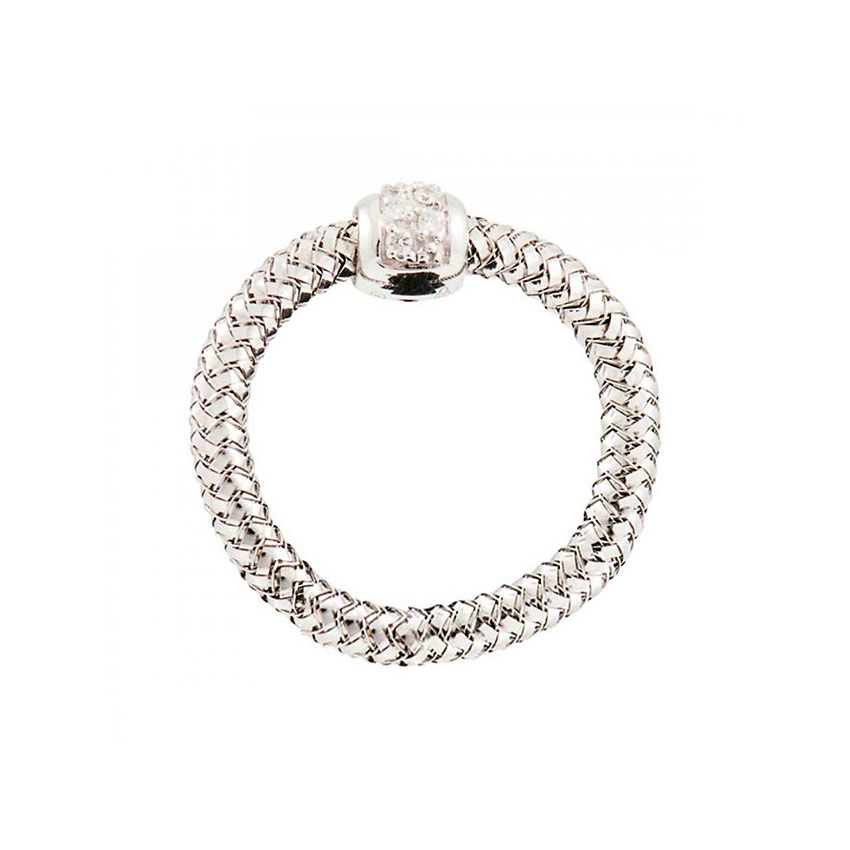 ROBERTO COIN PRIMAVERA RING 3.18 18K WHITE GOLD 13
