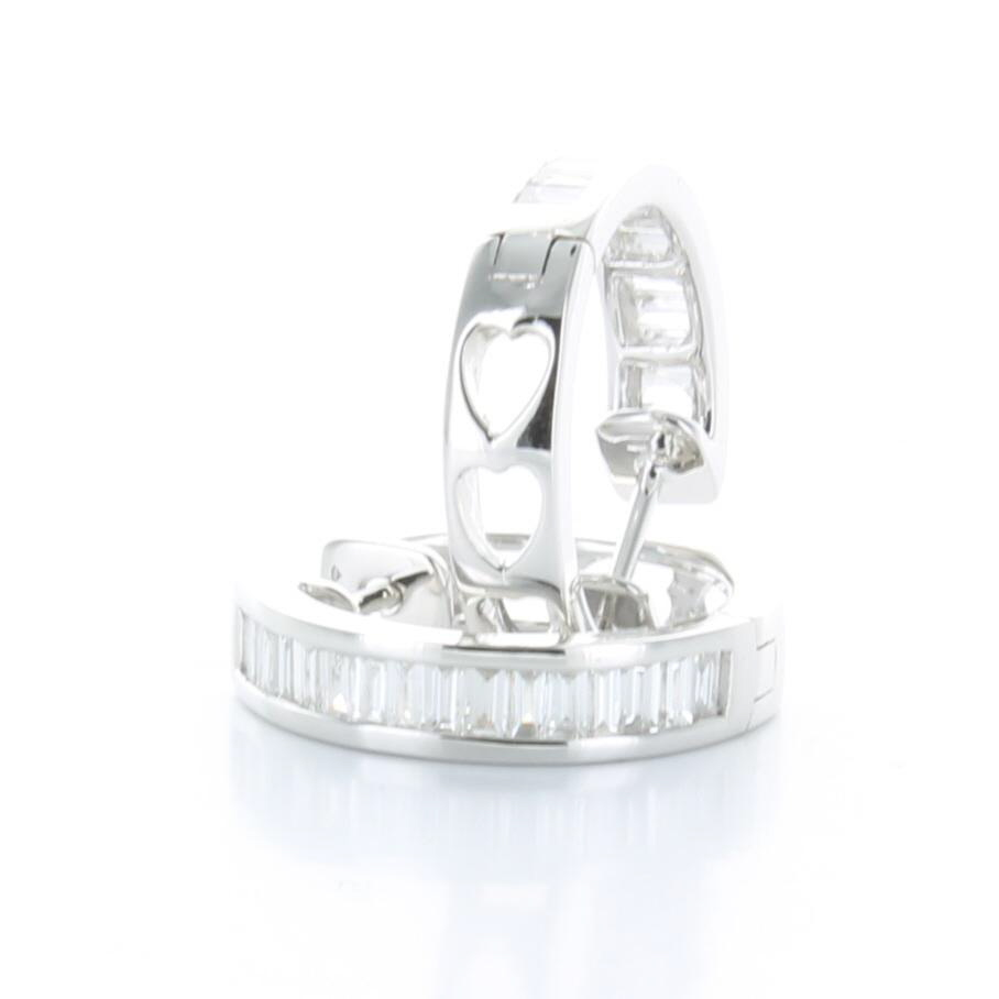 GENEVE EARRINGS HOOP 2.45 18K WHITE GOLD
