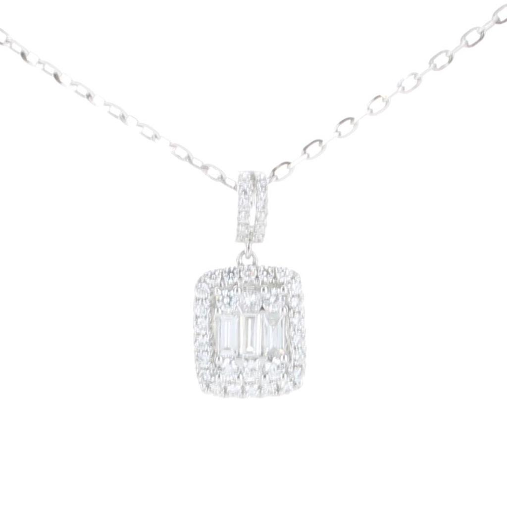 GENEVE NECKLACE PENDANT 1.77 18K WHITE GOLD