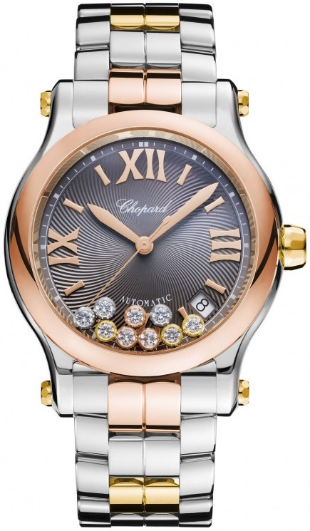 HAPPY SPORT MEDIUM AUTOMATIC 36MM STEEL MOTHER OF PEARL STEEL