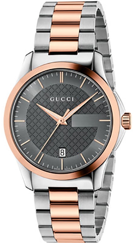 G TIMELESS QUARTZ MEDIUM QUARTZ 38MM STEEL GREY STEEL & PVD