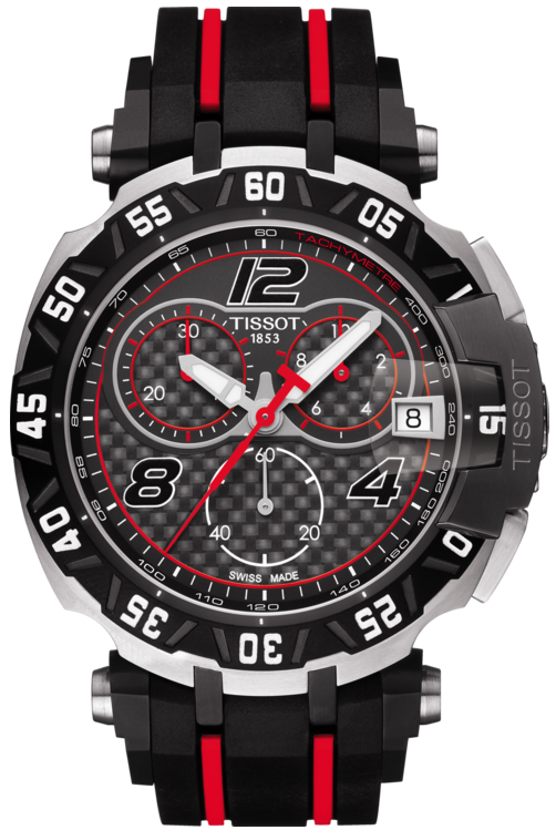 T-SPORT T RACE MOTOGP 2016 QUARTZ 45.25MM STEEL BLACK RUBBER
