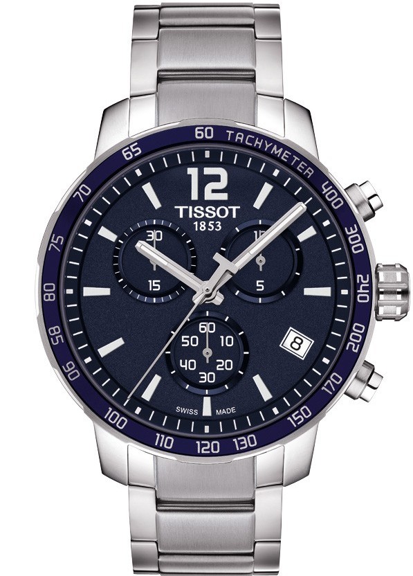 T-SPORT QUICKSTER CHRONOGRAPH QUARTZ 42MM STEEL & PVD BLUE STEEL