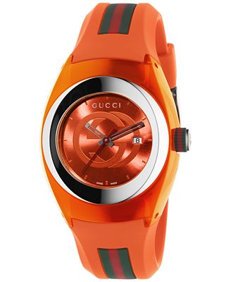 SYNC LG QUARTZ 36MM STEEL ORANGE RUBBER