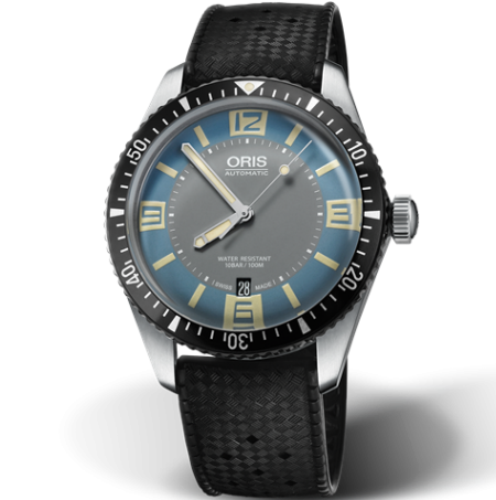 DIVERS SIXTY FIVE AUTOMATIC 40MM STEEL BLUE RUBBER