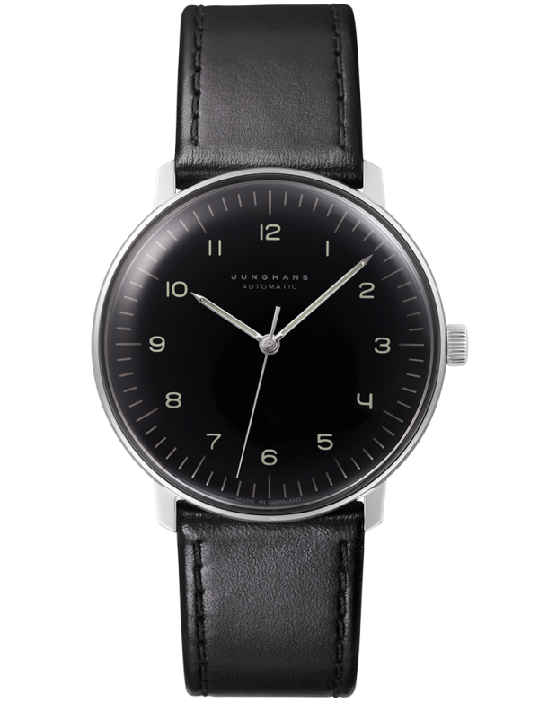 MAX BILL AUTOMATIC AUTOMATIC 38MM STEEL BLACK LEATHER