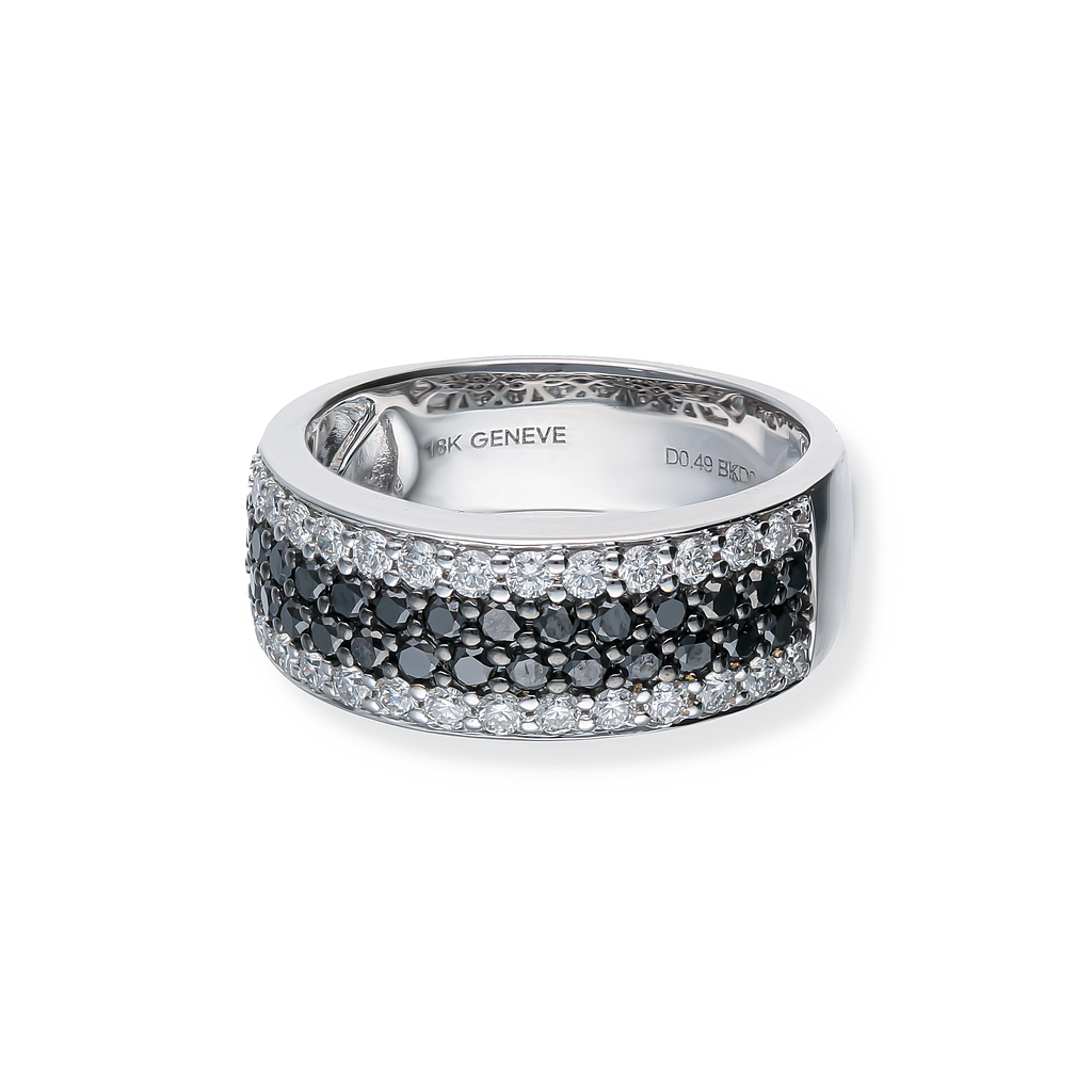 GENEVE RING HALF ETERNITY 7.27 WHITE GOLD 14