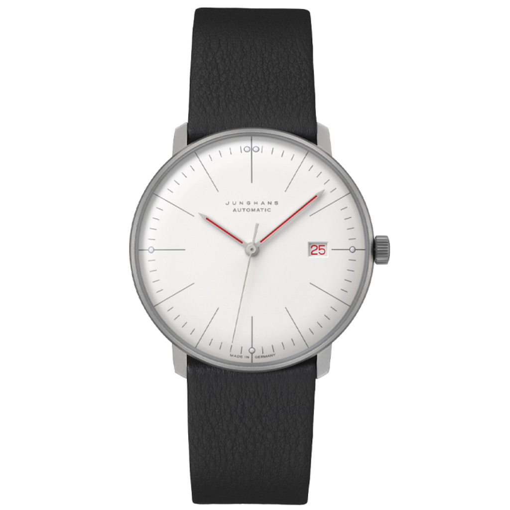 MAX BILL AUTOMATIC 38MM STEEL SILVER LEATHER