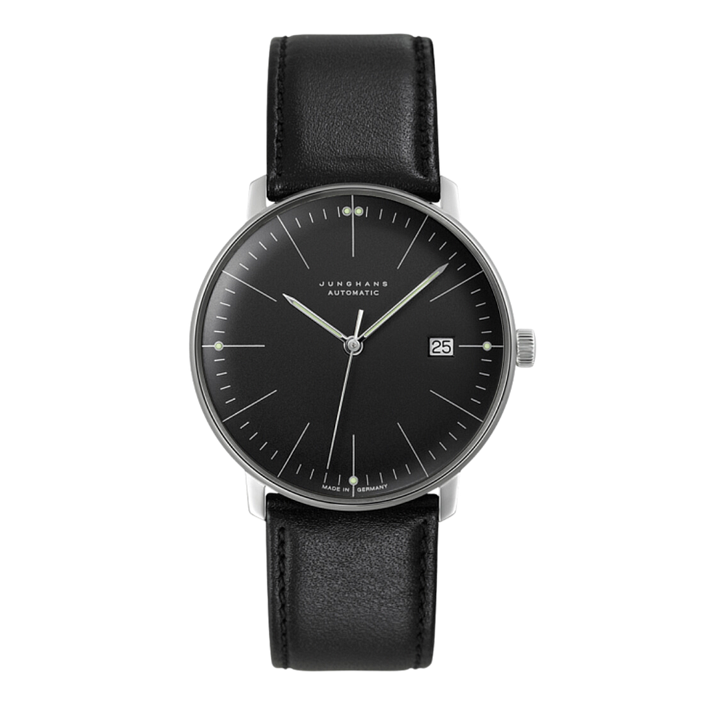 MAX BILL AUTOMATIC AUTOMATIC 38MM STEEL BLACK LEATHER